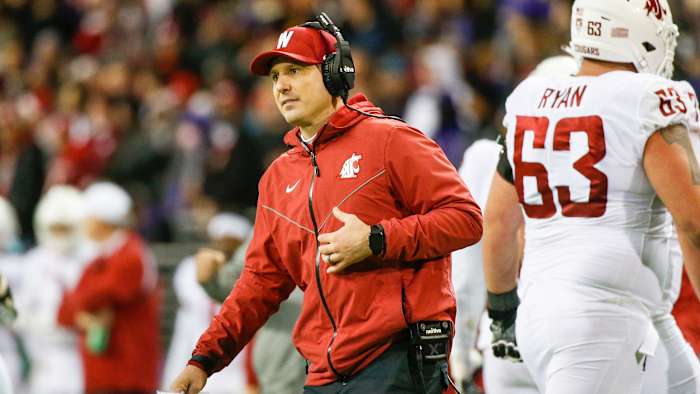 Washington State coach Jake Dickert